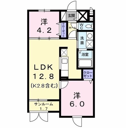 ベルプレーヌの物件間取画像